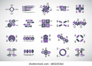 Set of infographics templates - Eps 10 vector - Fully and easy editable