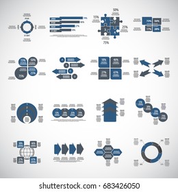 Set of infographics templates - Eps 10 vector - Fully and easy editable