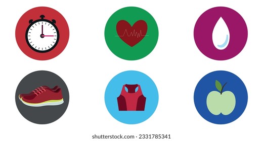 Un conjunto de iconos de infografía. Vector en fondo gris