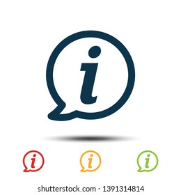 Set Information Icon Vector Logo Template. 