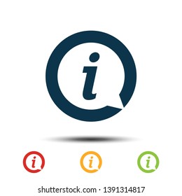 Set Information Icon Vector Logo Template. 