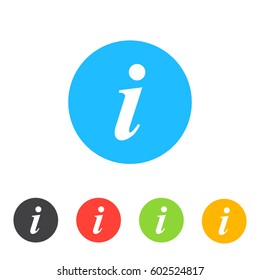 Set of information icons