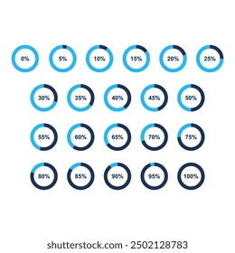 Set of Information round diagram icon, infographic pie design, marketing vector illustration .