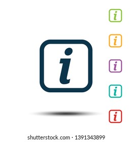 Set Information Square Icon Vector Logo Template