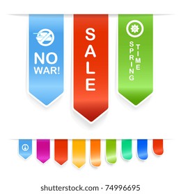 Set of information stickers