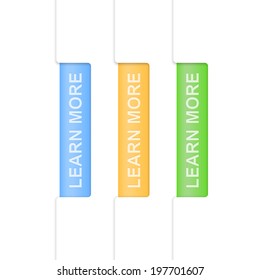 Set of information tabs. Design template. Vector illustration.