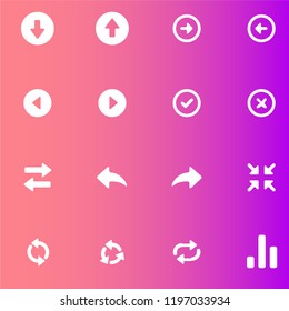 Set of information and way finding digital icons. 