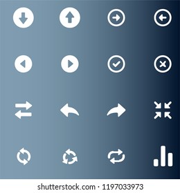 Set of information and way finding digital icons. 
