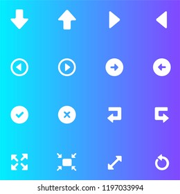 Set of information and way finding digital icons. 