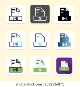 Set ini of file format icons to clarify document types, perfect for websites, ui and mobile apps.