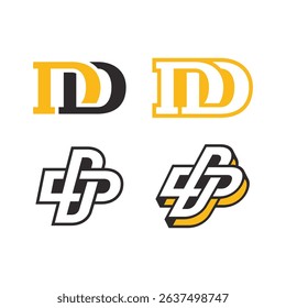 Set of Initial D letter logo design. Letter D logo Collection.
