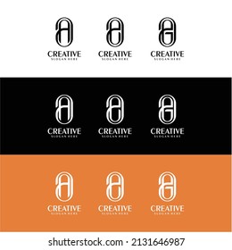Set initial letter A, logo template. icons for fashion