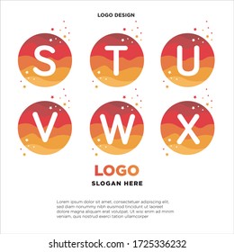 ponga el logotipo colorido de la letra inicial en el círculo. Elementos de plantilla de diseño de vectores para la aplicación o la identidad de la empresa.