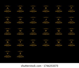 Set of Initial Letter Luxury Ornament Monogram Logo