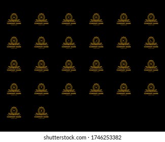 Juego de cartas iniciales con el logotipo de un adorno de lujo