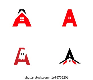 Conjunto de letras iniciales Un vector de logotipo inmobiliario