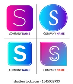 Set of Initial Letter S Logo Template Design
