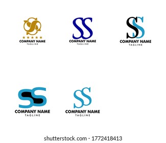 Set of Initial Letter SS Logo Template Design
