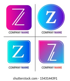 Set of Initial Letter Z Logo Template Design