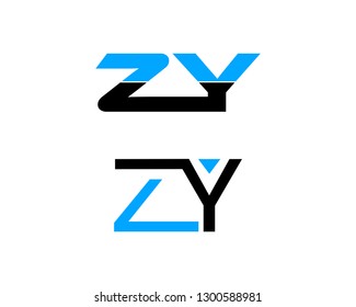 Set Initial Letter Zy Logo Template Stock Vector (Royalty Free ...