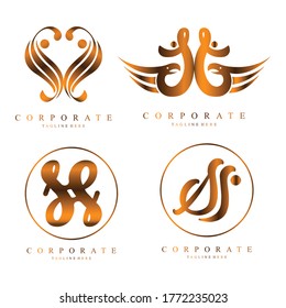 Set Initial Logo Corporate. Set Letter Logo