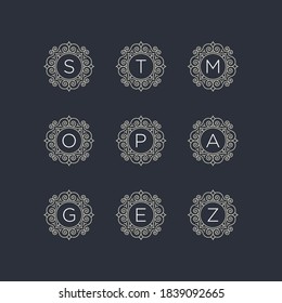Set initial S, T, M, O, P, A, G, E, Z, logo template