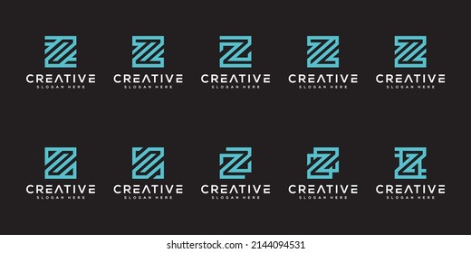 Set Initial Z Letter Logo Vector Stock Vector (Royalty Free) 2144094531 ...