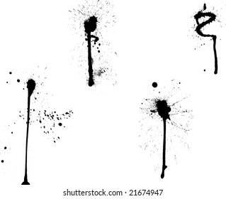 Set of ink blots