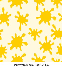 Set of ink Blots. Collection of drops and stains. Vector set of splash liquid and smudges. Paint Splatters. Endless seamless background, backdrop