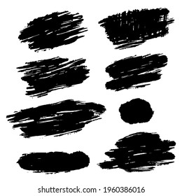 Pinselstrich. schwarze Farbe. Grunge-Hintergrund, Dreck-Banner, Dirty-künstlerische Design-Elemente. Vektorgrafik