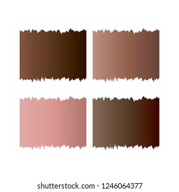 Set of ink brush strokes shapes for decor of banners, frames, inscriptions, logos in grunge design. Dirty artistic design elements.