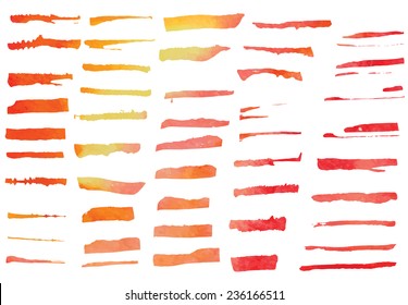 Set of ink brushes. Vector brushes.