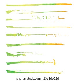 Set of ink brushes. Vector brushes.