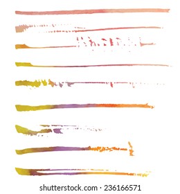 Set of ink brushes. Vector brushes.