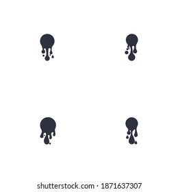 Set ink drop Vector icon design illustration template