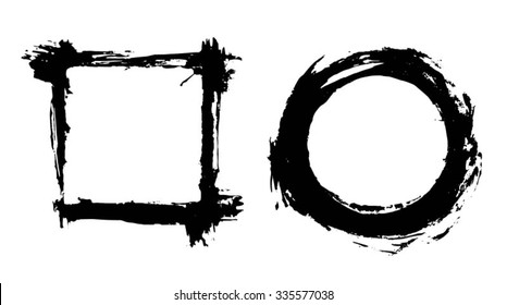 Set of ink elements. Vector illustration. Isolated.