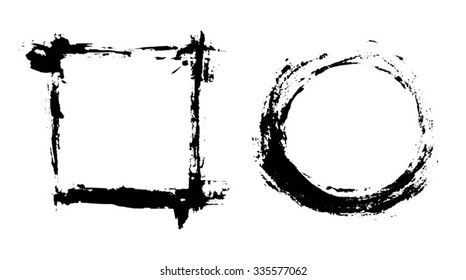 Set of ink elements. Vector illustration. Isolated.
