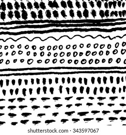 Set of ink hand drawn textures. Curls, waves. Hatching drawn with ink. Abstract background. Vector design elements