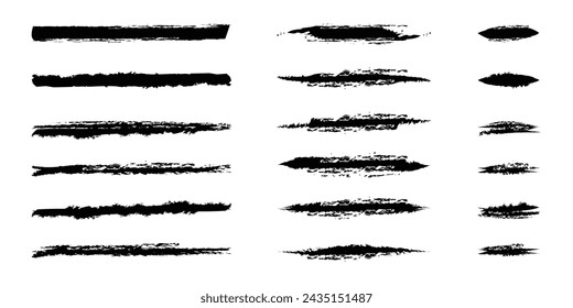 conjunto de pincel de pintura de tinta trazo de elementos de diseño artístico colección