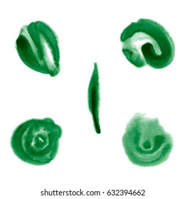 Set of ink spots. Blots and ink splashes for design. A set of elements for decoration. Vector illustration