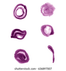 Set of ink spots. Blots and ink splashes for design. A set of elements for decoration. Vector illustration