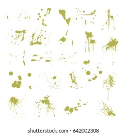 Set of ink spots. Blots and ink splashes for design. A set of elements for decoration. Vector illustration