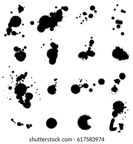 Set of ink stains