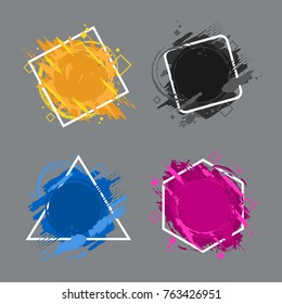 Set of ink stains