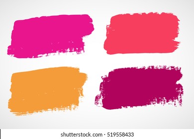 Set of ink vector stains