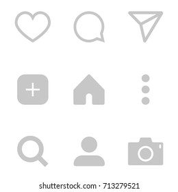 Set of Insagram icons. Modern design. Vector illustration. EPS10.