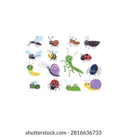 A set of insect without color