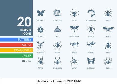 Set of insects icons