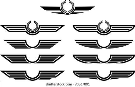 set of insignias. stencils. vector illustration