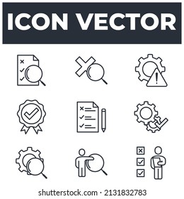 set of Inspection elements symbol template for graphic and web design collection logo vector illustration